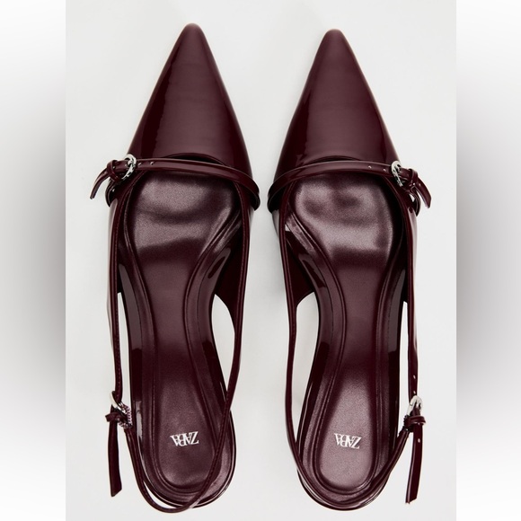 ZARA Sling Back Buckle Heels - Picture 3 of 5